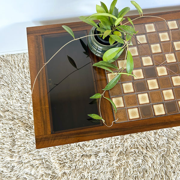TILE TOP COFFEE TABLE WITH STORAGE