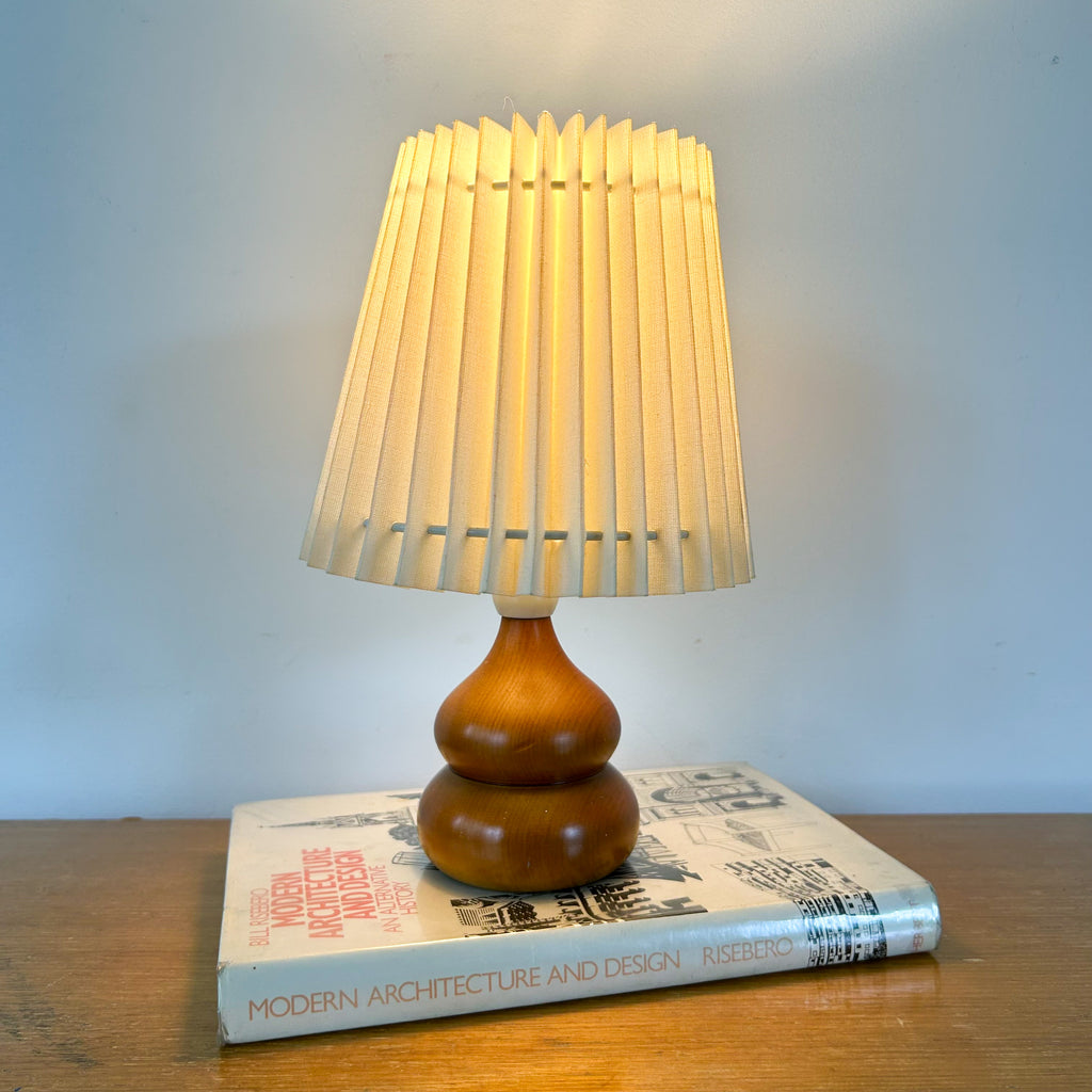 TEAK LAMP WITH SHADE