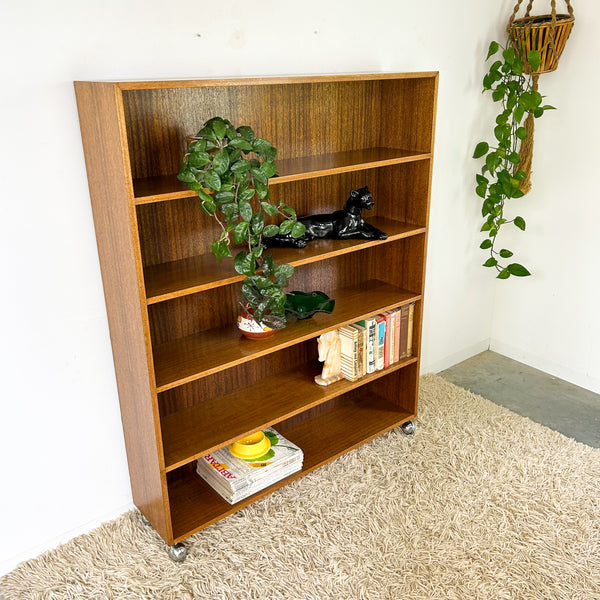 LARGE BOOKCASE ON CASTOR WHEELS #2 - HEY JUDE WORKSHOP • Vintage furniture & objects Melbourne