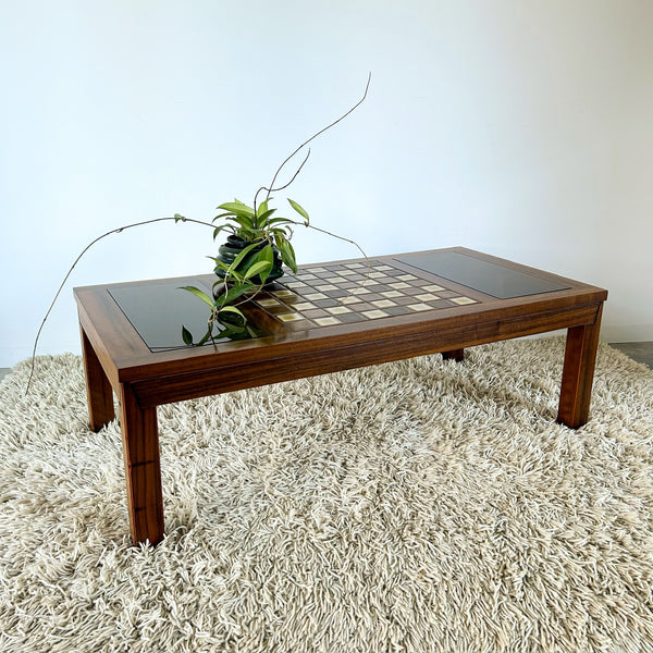 TILE TOP COFFEE TABLE WITH STORAGE