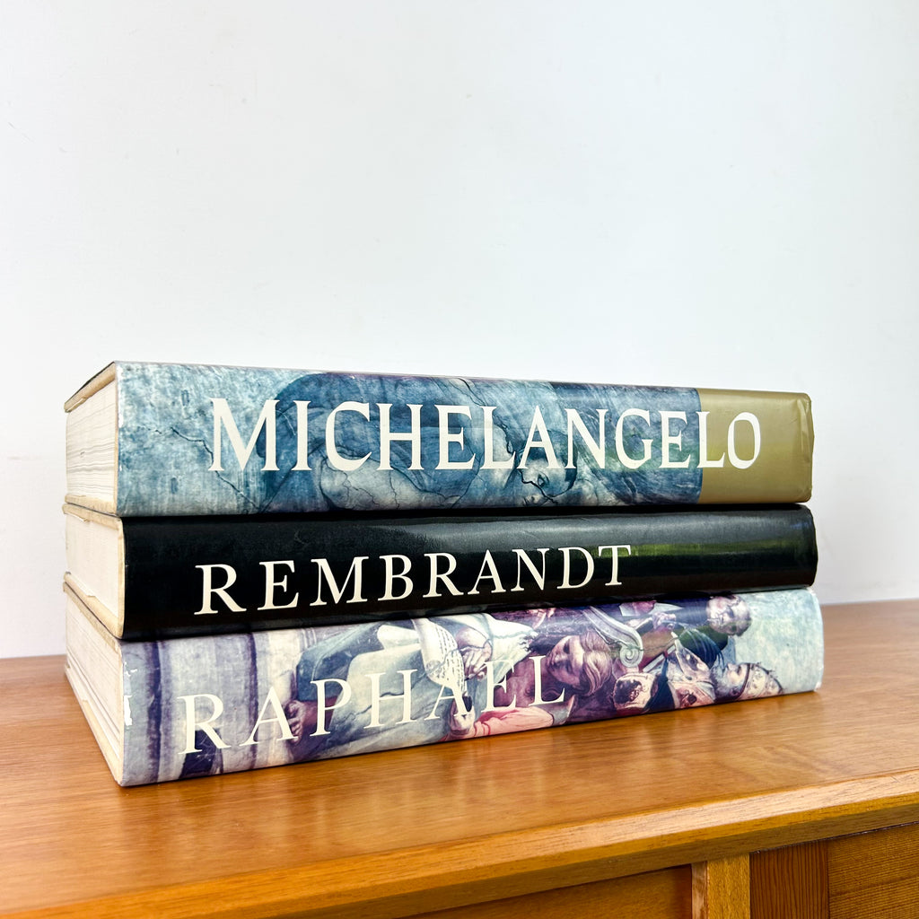 MICHELANGELO / REMBRANDT / RAPHAEL ART BOOK SET - HEY JUDE WORKSHOP • Vintage furniture & objects Melbourne
