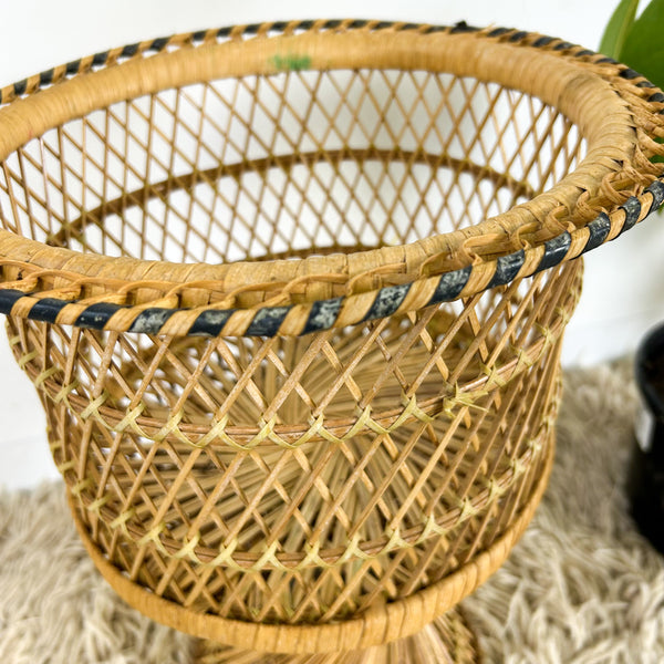 TWISTED CANE PLANTER SMALL