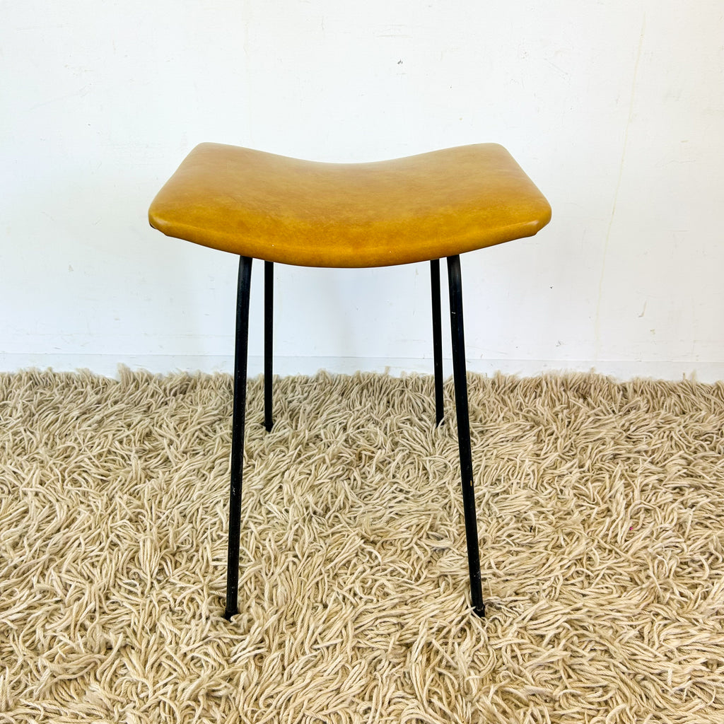 MUSTARD VINYL STOOL