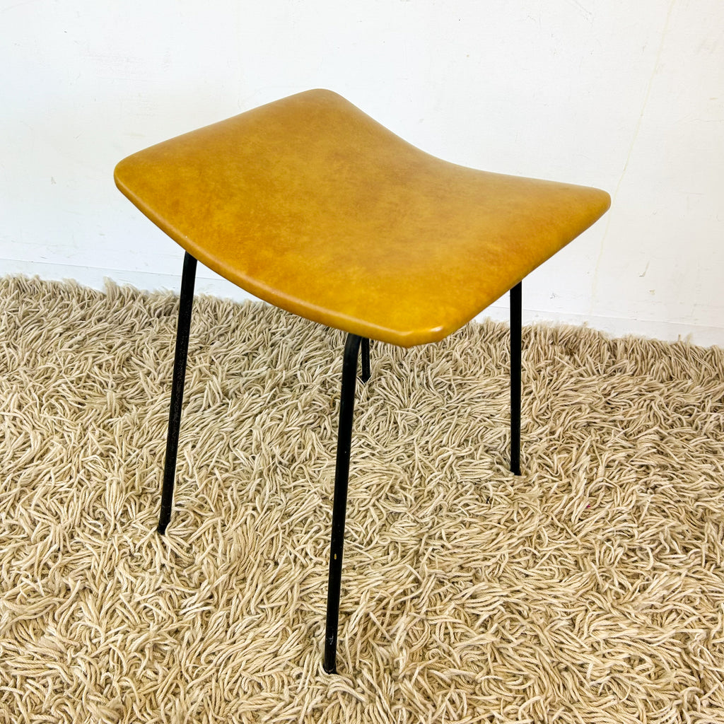 MUSTARD VINYL STOOL