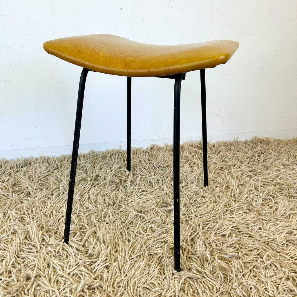 MUSTARD VINYL STOOL