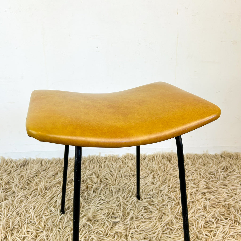 MUSTARD VINYL STOOL