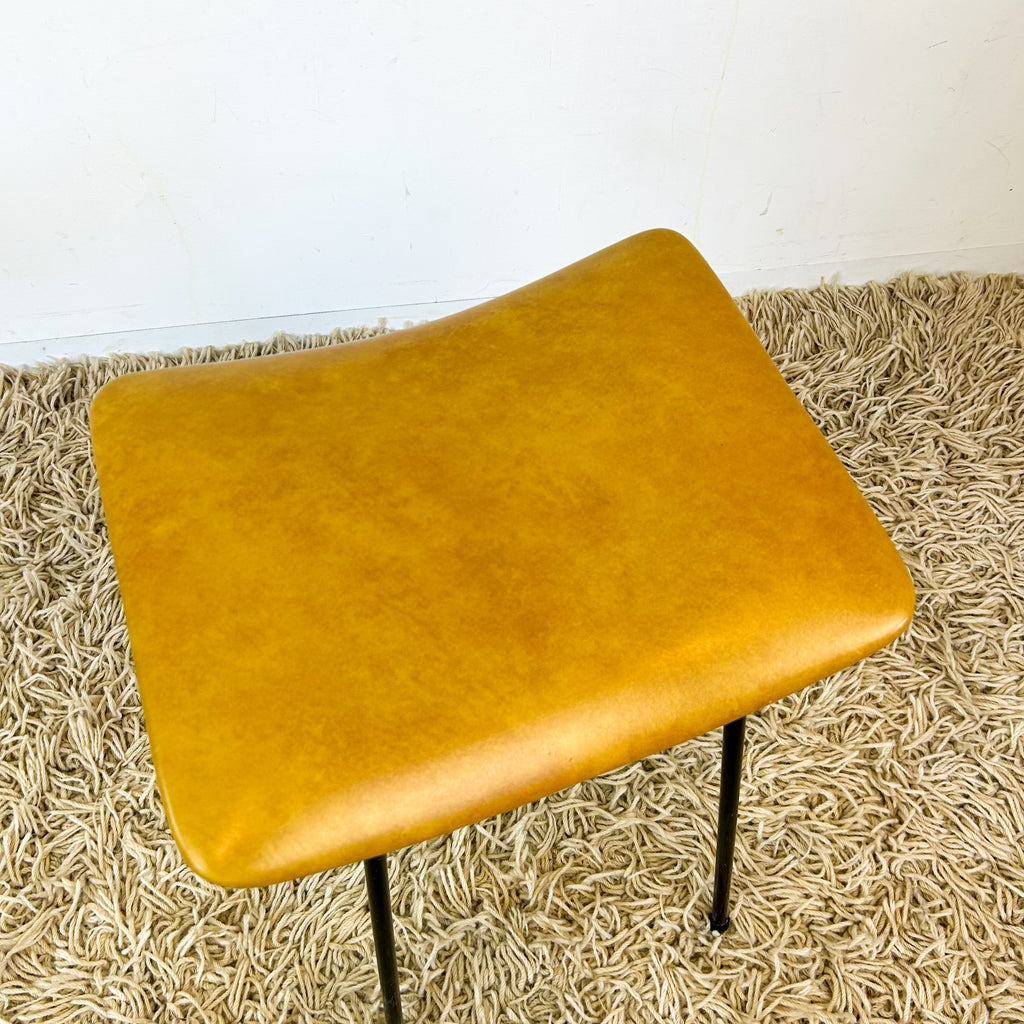 MUSTARD VINYL STOOL