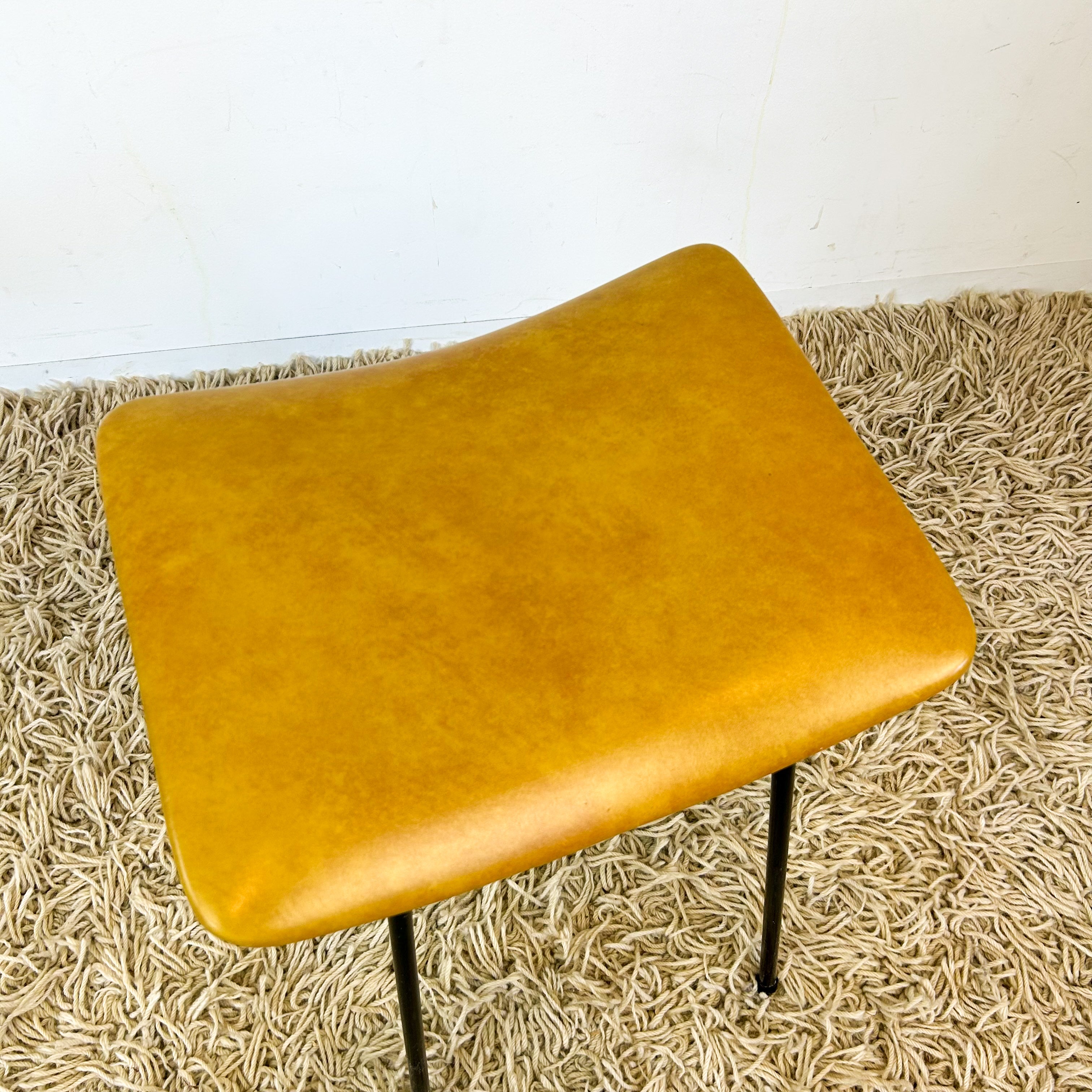 MUSTARD VINYL STOOL