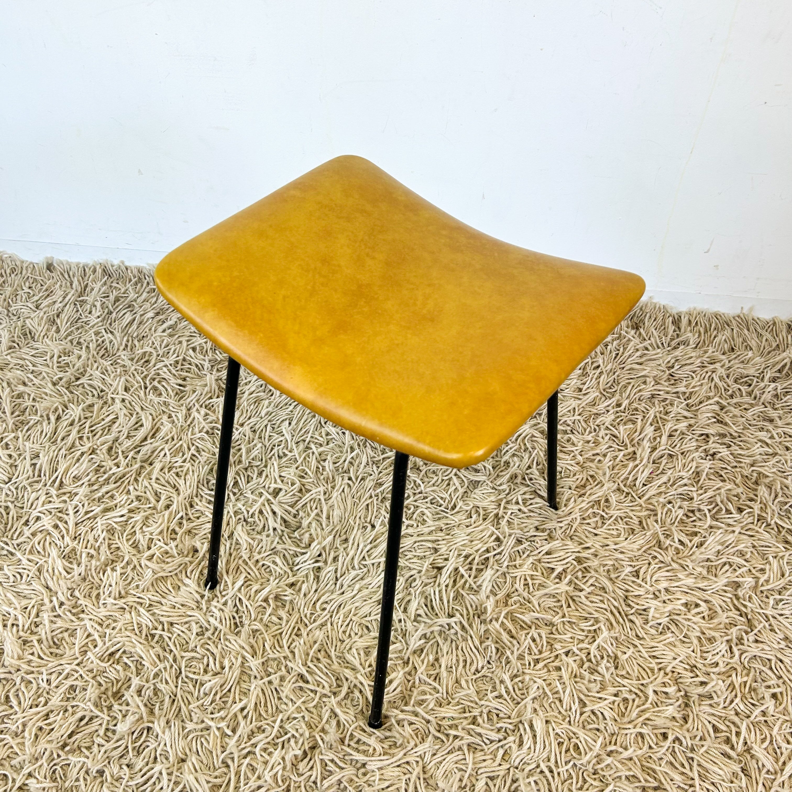 MUSTARD VINYL STOOL