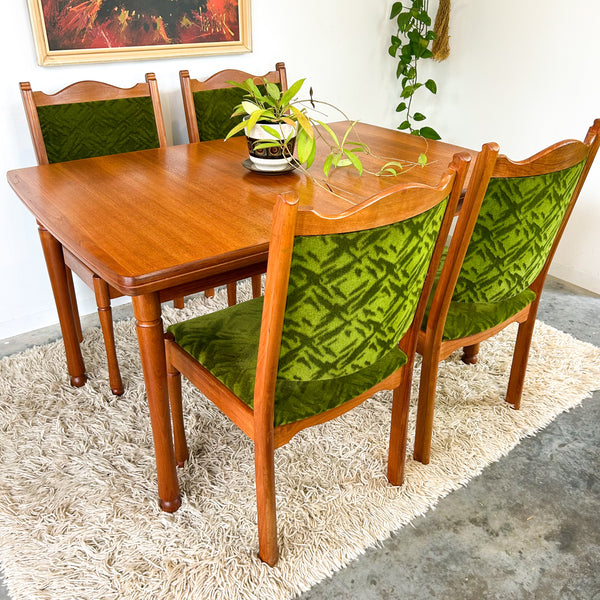 CHISWELL EXTENSION DINING TABLE & CHAIRS - HEY JUDE WORKSHOP • Vintage furniture & objects Melbourne