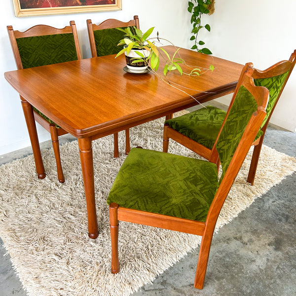 CHISWELL EXTENSION DINING TABLE & CHAIRS - HEY JUDE WORKSHOP • Vintage furniture & objects Melbourne