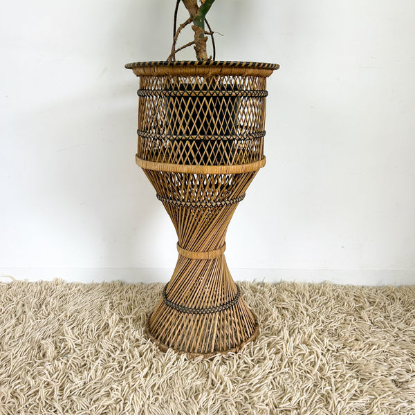 TWISTED CANE PLANTER LARGE