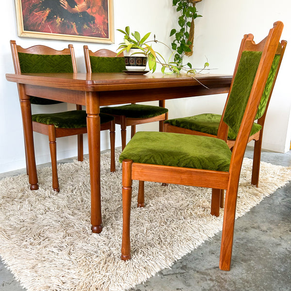 CHISWELL EXTENSION DINING TABLE & CHAIRS - HEY JUDE WORKSHOP • Vintage furniture & objects Melbourne