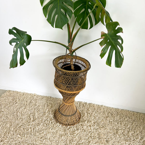 TWISTED CANE PLANTER LARGE