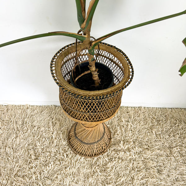 TWISTED CANE PLANTER LARGE