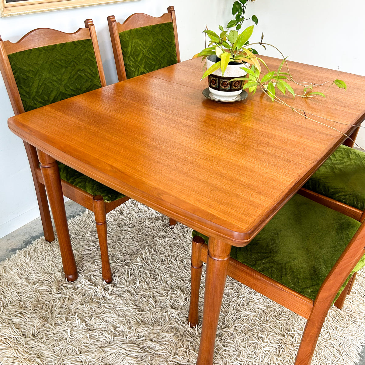 CHISWELL EXTENSION DINING TABLE & CHAIRS - HEY JUDE WORKSHOP • Vintage furniture & objects Melbourne
