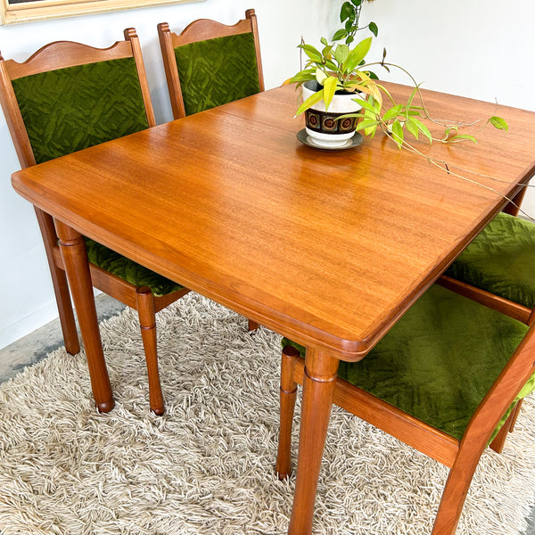 CHISWELL EXTENSION DINING TABLE & CHAIRS - HEY JUDE WORKSHOP • Vintage furniture & objects Melbourne