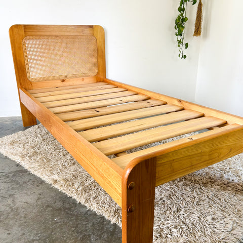 PINE & CANE SINGLE BED FRAME