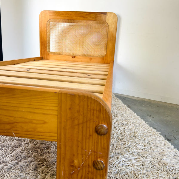 PINE & CANE SINGLE BED FRAME