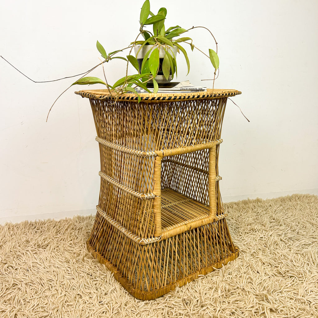 CANE SIDE TABLE - HEY JUDE WORKSHOP • Vintage furniture & objects Melbourne