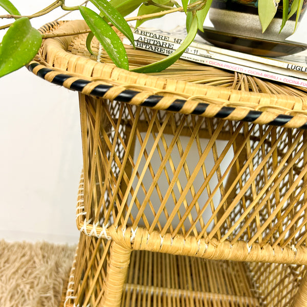 CANE SIDE TABLE