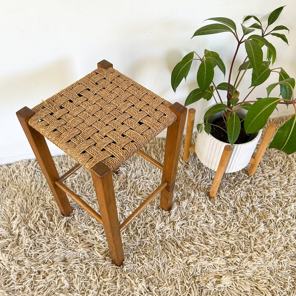 TALL WOVEN STOOL