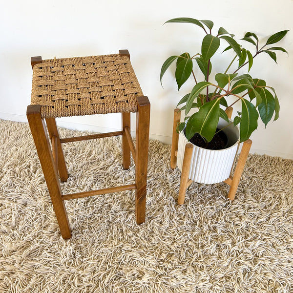 TALL WOVEN STOOL