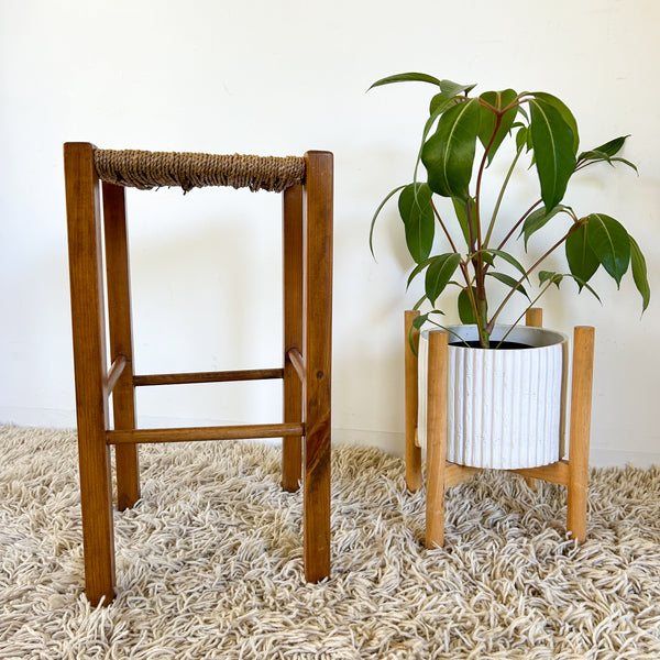 TALL WOVEN STOOL