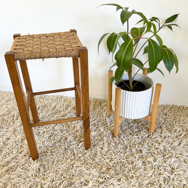 TALL WOVEN STOOL