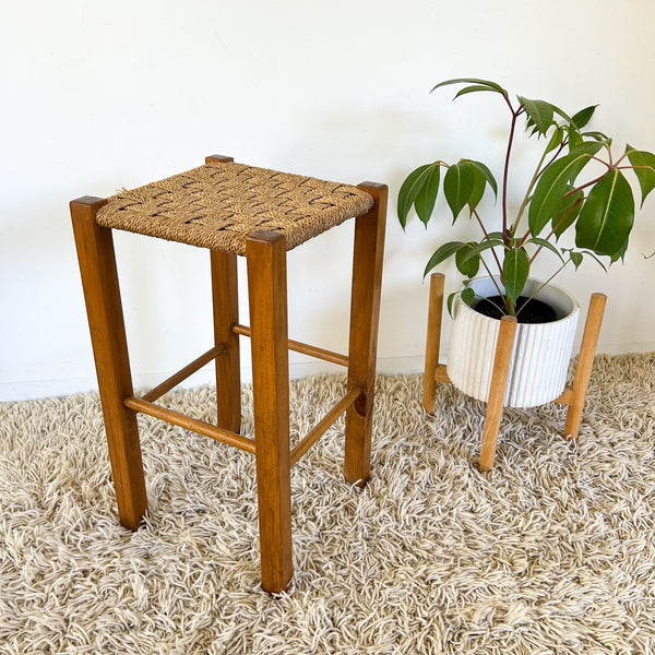 TALL WOVEN STOOL