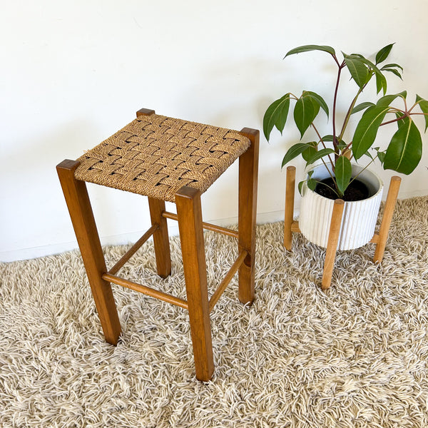 TALL WOVEN STOOL