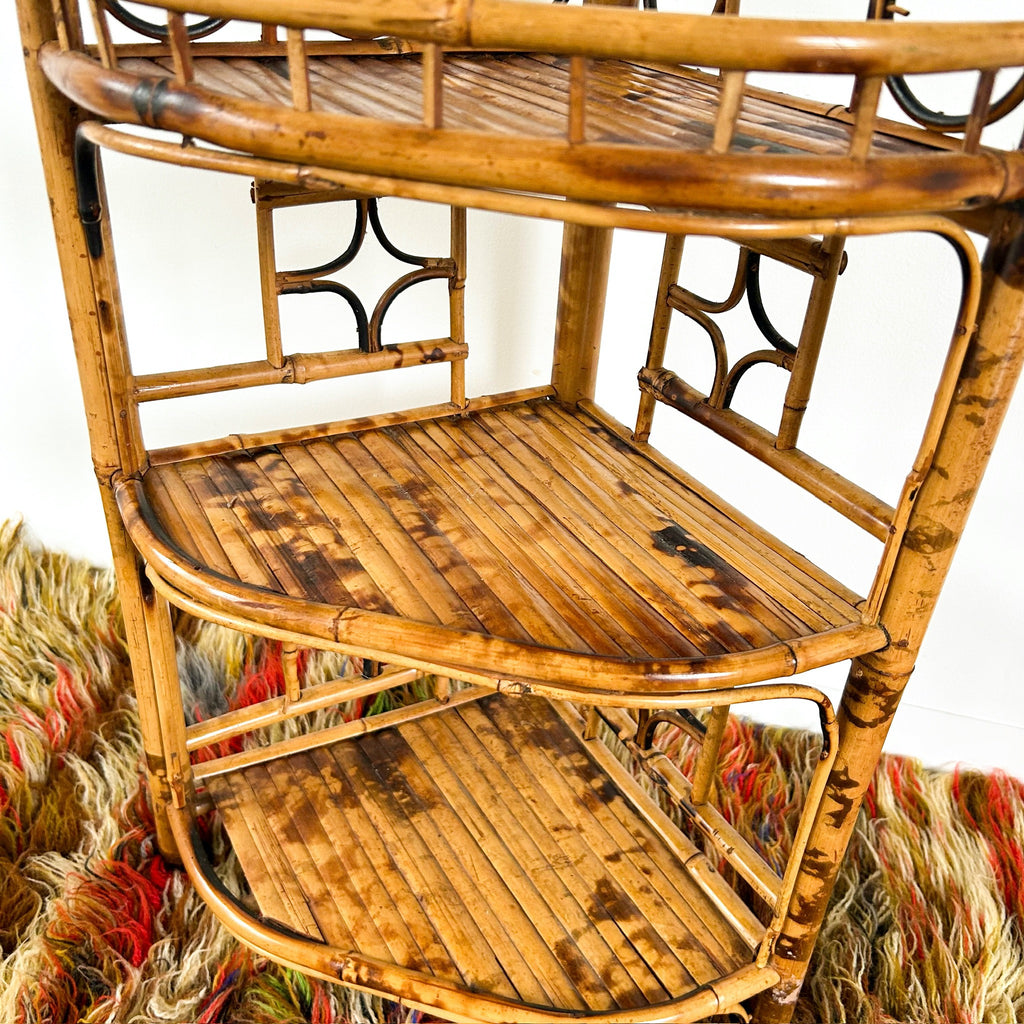 TIGER CANE CORNER SHELF