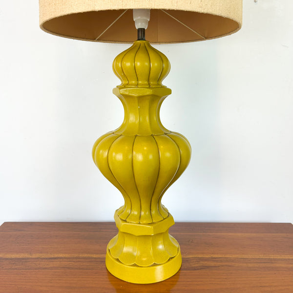 XL LIME GREEN CERAMIC LAMP