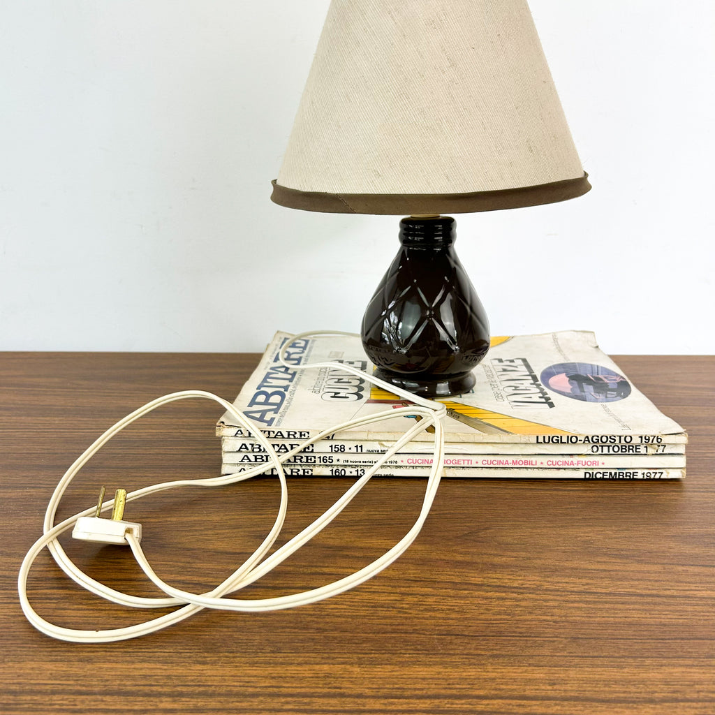 BROWN CERAMIC LAMP