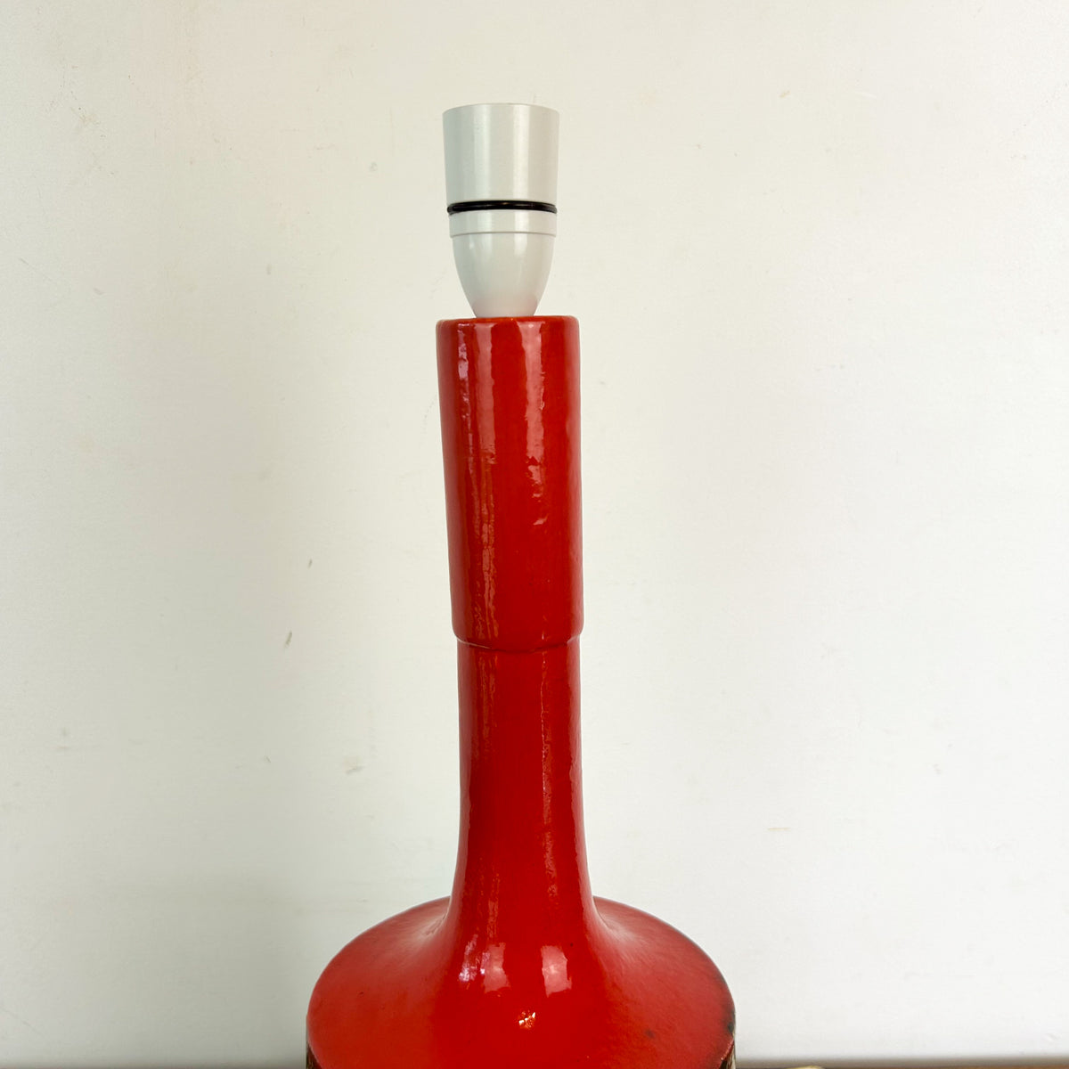 RED CERAMIC LAMP BASE