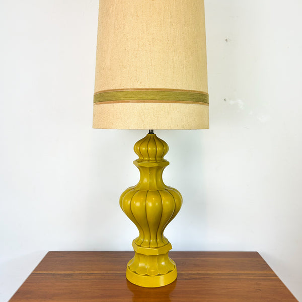 XL LIME GREEN CERAMIC LAMP