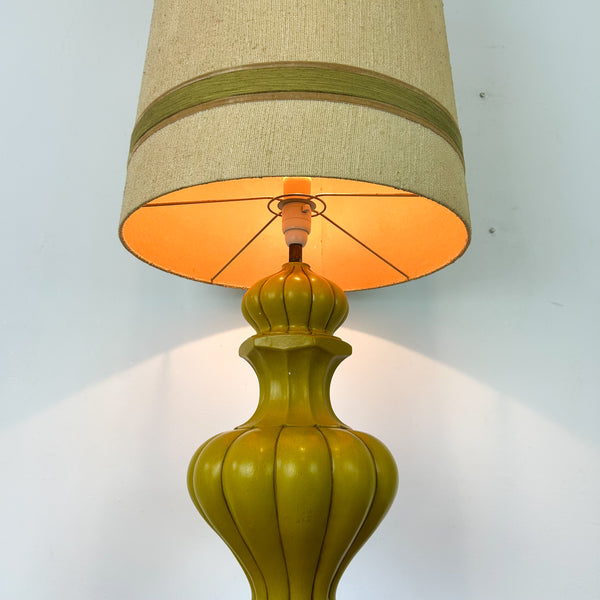 XL LIME GREEN CERAMIC LAMP