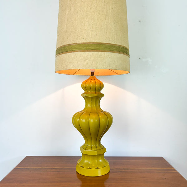 XL LIME GREEN CERAMIC LAMP