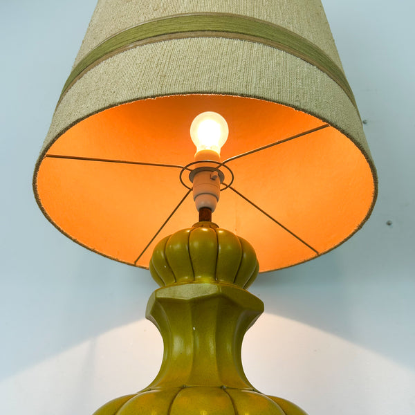 XL LIME GREEN CERAMIC LAMP