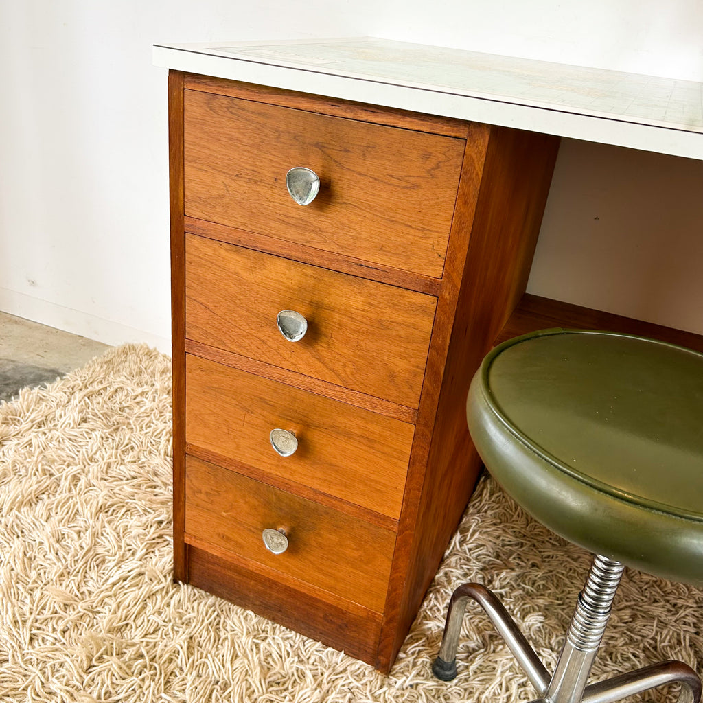 WORLD MAP DESK - HEY JUDE WORKSHOP • Vintage furniture & objects Melbourne