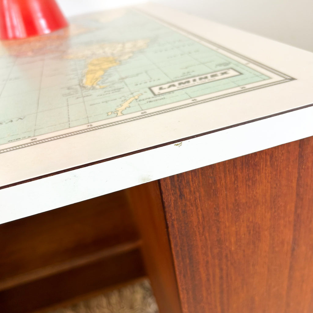 WORLD MAP DESK - HEY JUDE WORKSHOP • Vintage furniture & objects Melbourne