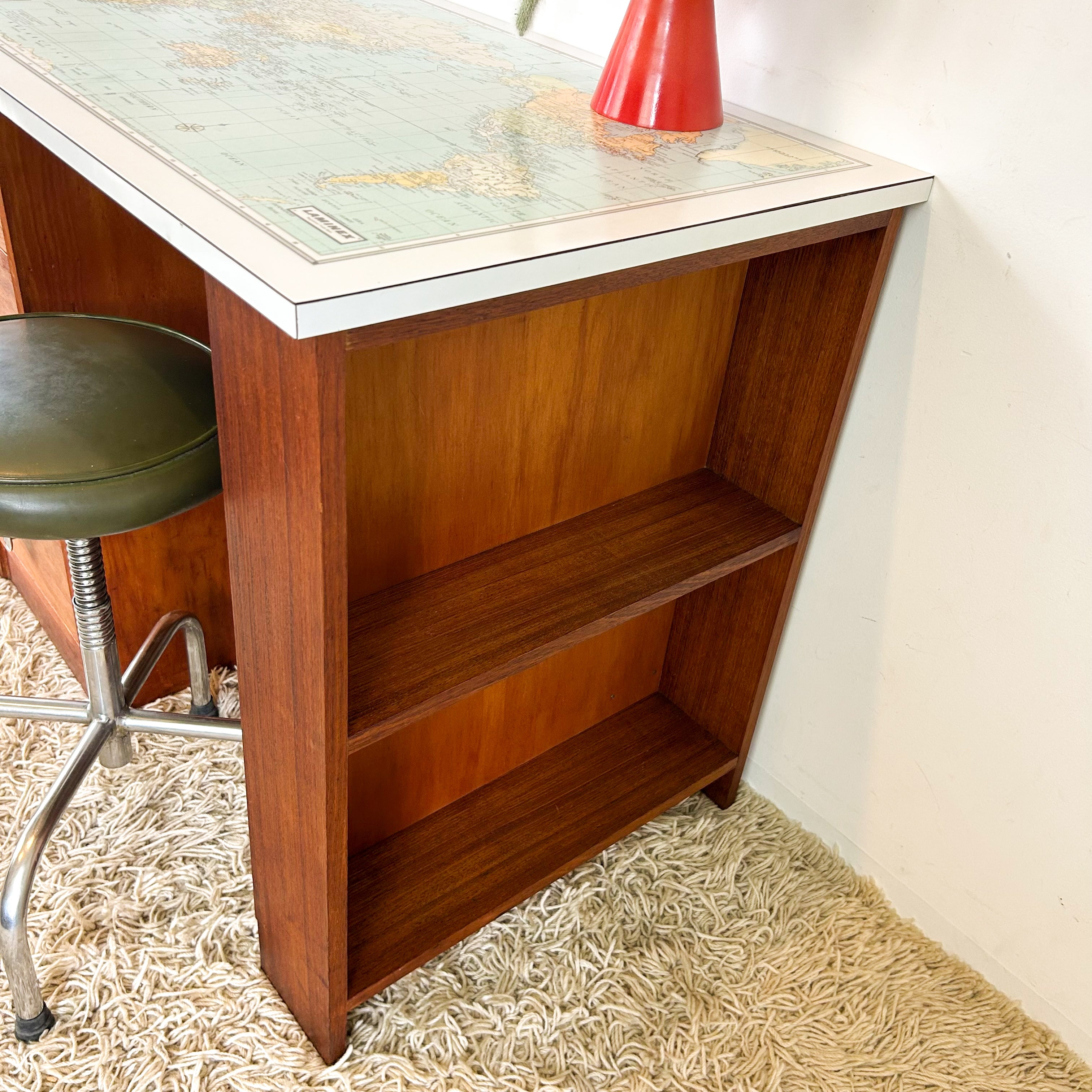 WORLD MAP DESK - HEY JUDE WORKSHOP • Vintage furniture & objects Melbourne