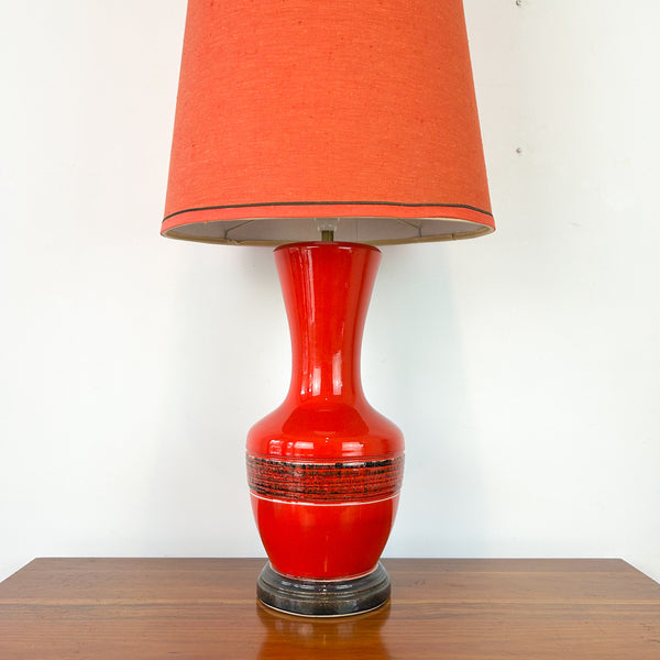 XL RED CERAMIC LAMP