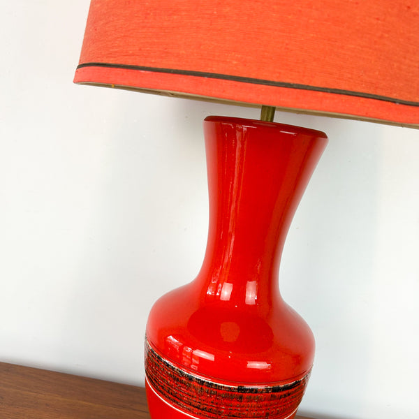 XL RED CERAMIC LAMP