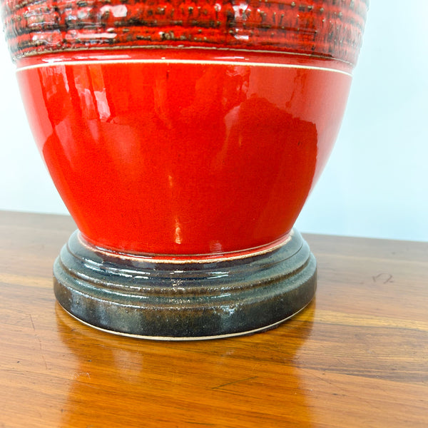 XL RED CERAMIC LAMP