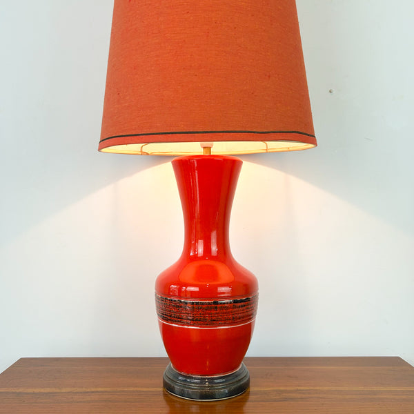 XL RED CERAMIC LAMP