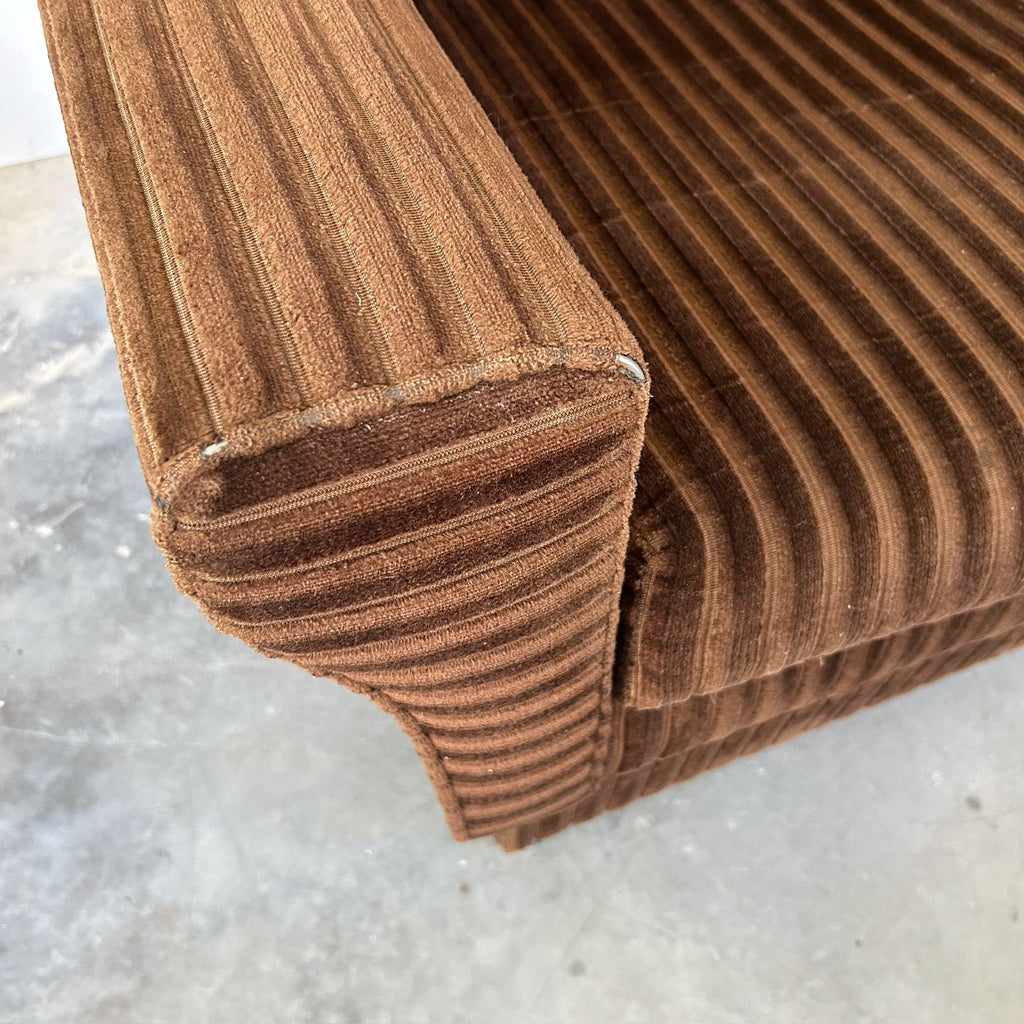 BROWN CORDUROY ARMCHAIRS