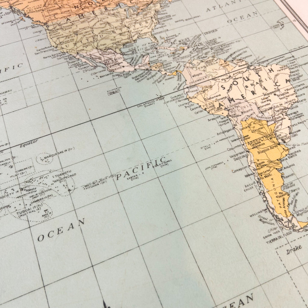 WORLD MAP DESK - HEY JUDE WORKSHOP • Vintage furniture & objects Melbourne