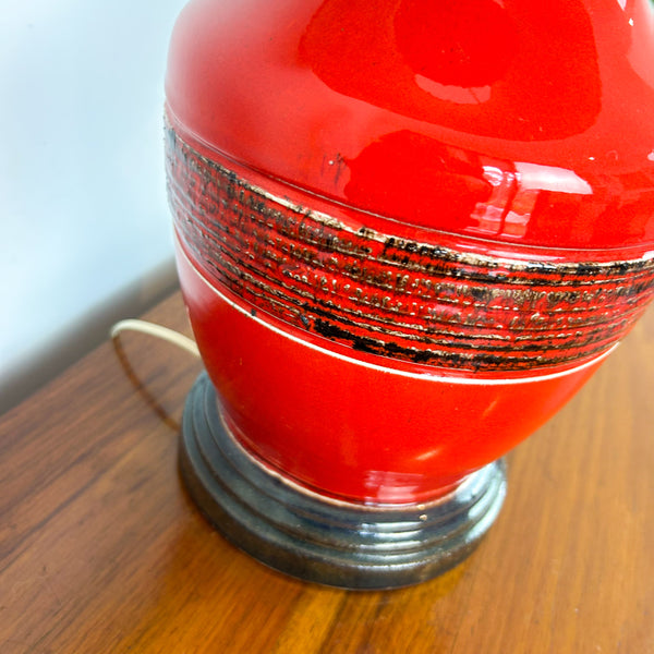 XL RED CERAMIC LAMP