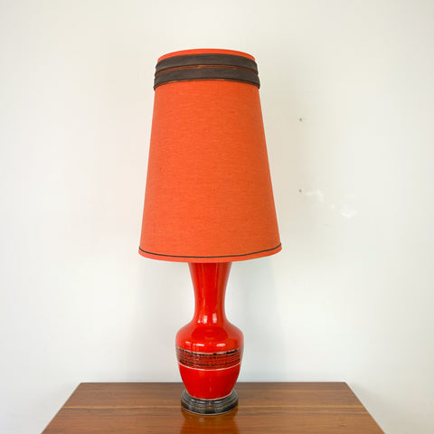 XL RED CERAMIC LAMP